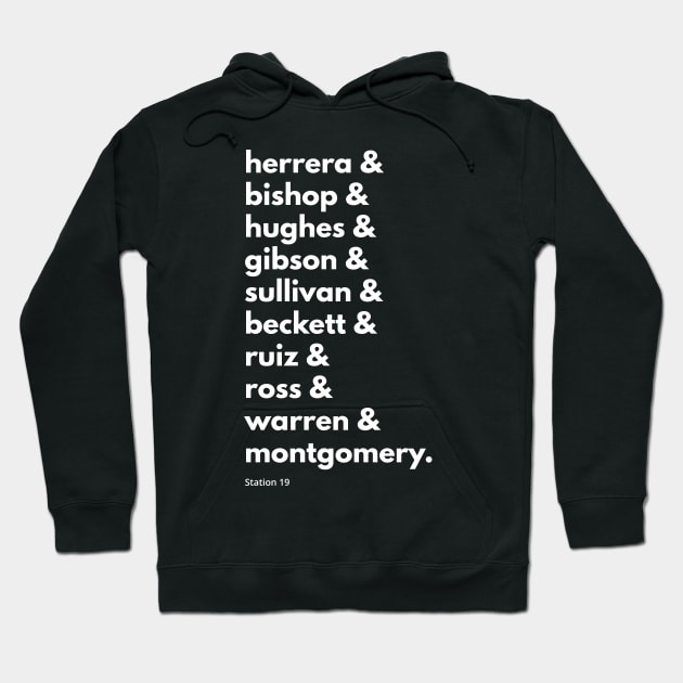 Season 6 Squad Goals - Station 19 (White Text) Hoodie by Shine Our Light Events